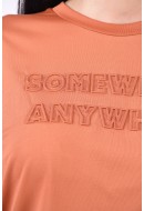 Women Blouse Adpt Adptgms Eva Crew Neck Amber Brown